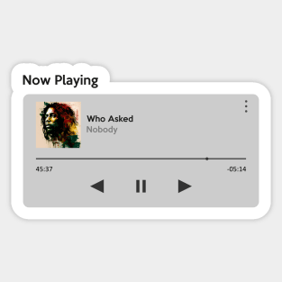 now playing music widget Sticker